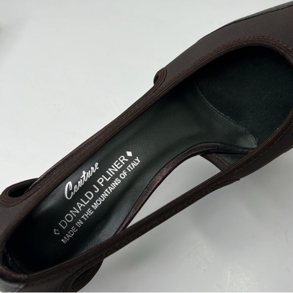 DONALD J. PLINER  Couture Edone  Chocolate Brown Leather Pump  Women’s Sz 6.5 - Picture 7 of 8
